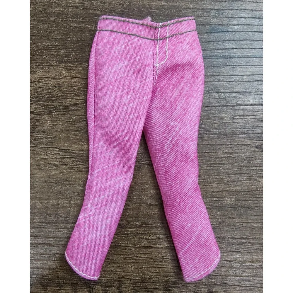 Barbie model muse scooter Pants Only Pink Acid Wash Cropped Z32